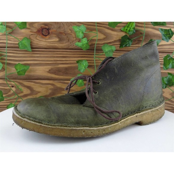 Clarks Boots Sz 8.5 Desert Medium (D, M)‎ Brown Round Toe Leather Originials Men - Picture 1 of 10